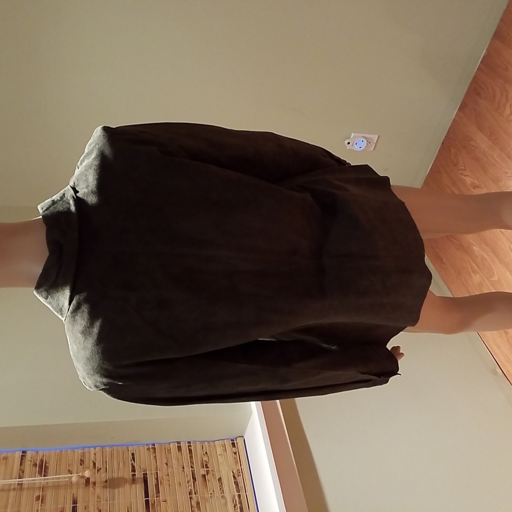 Marsh Landing Green Suede Button Up Front Shirt S… - image 4